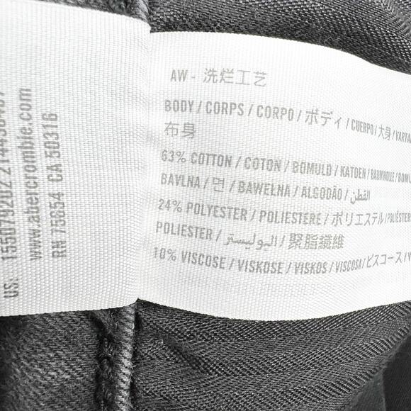 Abercrombie & Fitch Mid Rise Super Skinny Ankle Black Jeans 28/6L - Picture 6 of 6